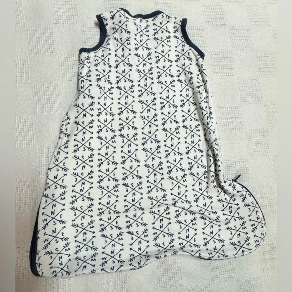 HonestBaby Baby Organic Cotton Wearable Blanket, Compass, Medium